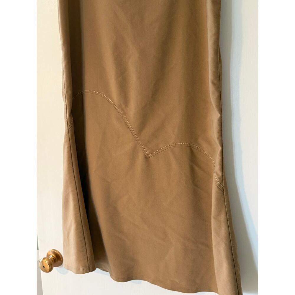 Vintage Degow Designs Camel Maxi Skirt Minimal Slip Bias Cut ✨ - Picture 3 of 9